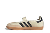 Vista lateral do Adidas Adidas Samba Jane Cream Black Gum mostrando design do cabedal e logo da marca