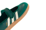 Vista do solado do Adidas Adidas Samba Jane Green White Gum mostrando padrão de tração e tecnologia de amortecimento