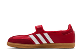 Vista traseira do Adidas Adidas Samba Jane 'Scarlet Gum' mostrando calcanheira e detalhes do solado