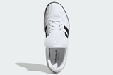 Vista traseira do Adidas Adidas Samba LT Cloud White Core Black Black Sole mostrando calcanheira e detalhes do solado