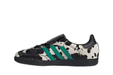 Vista lateral do Adidas Adidas Samba LT Cow Print Black White mostrando design do cabedal e logo da marca
