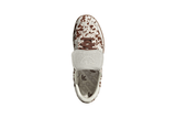 Vista frontal do Adidas Adidas Samba LT Cow Print Brown White mostrando biqueira e costuras