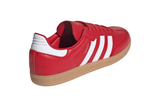 Vista do solado do Adidas Adidas Samba OG Better Scarlet White mostrando padrão de tração e tecnologia de amortecimento
