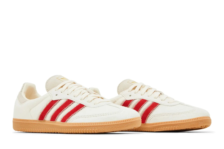 Tênis Adidas Samba OG Pony Hair Wonder Beige Better Scarlet Branco