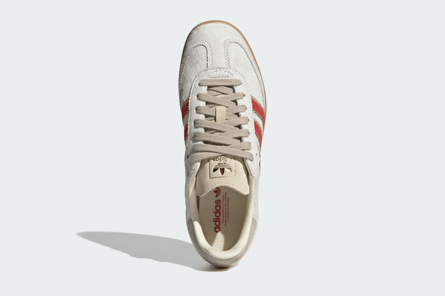 Tênis Adidas Samba OG Pony Hair Wonder Beige Better Scarlet Branco - Adidas - JS3935 - 1
