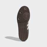 Vista frontal do Adidas adidas Samba Og Supplier Colour Off White Gum mostrando biqueira e costuras