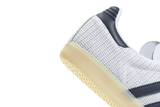 Vista traseira do Adidas Adidas Samba OG White Night Indigo mostrando calcanheira e detalhes do solado