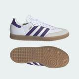Vista superior do Adidas adidas Samba Og x Lionel Messi Triunfo Estelar Pack mostrando abertura, lingueta e cadarços
