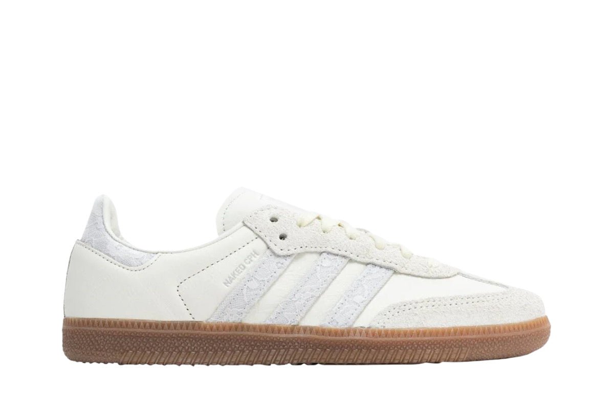 Tênis adidas Samba Og  x Naked Consortium Off White Crystal White Branco