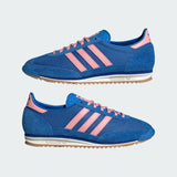 Vista frontal do Adidas adidas SL 72 Og Bright Royal Pink Spark mostrando biqueira e costuras