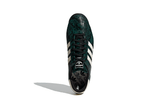 Vista frontal do Adidas Adidas SL 72 OG Collegiate Green Snakeskin mostrando biqueira e costuras