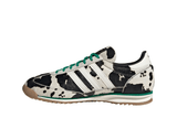 Vista lateral do Adidas Adidas SL 72 Og Court Green Cow Print mostrando design do cabedal e logo da marca