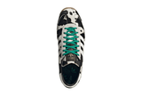 Vista frontal do Adidas Adidas SL 72 Og Court Green Cow Print mostrando biqueira e costuras