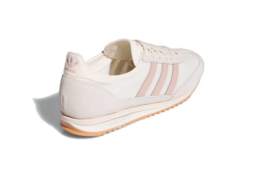 Vista superior do Adidas Adidas SL 72 OG Off White Wonder Taupe Wonder White mostrando abertura, lingueta e cadarços