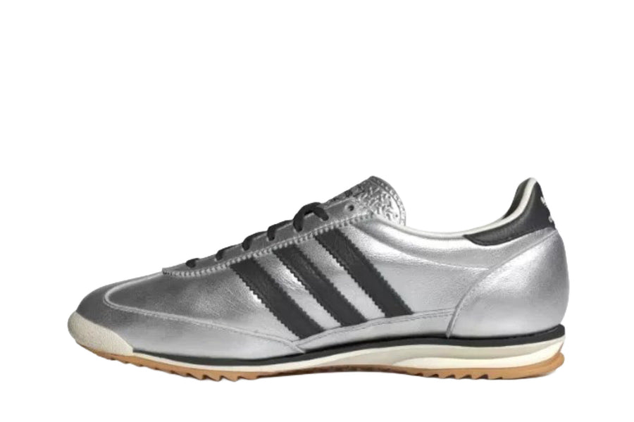 Vista lateral do Adidas adidas SL 72 Og Silver Metallic Black mostrando design do cabedal e logo da marca