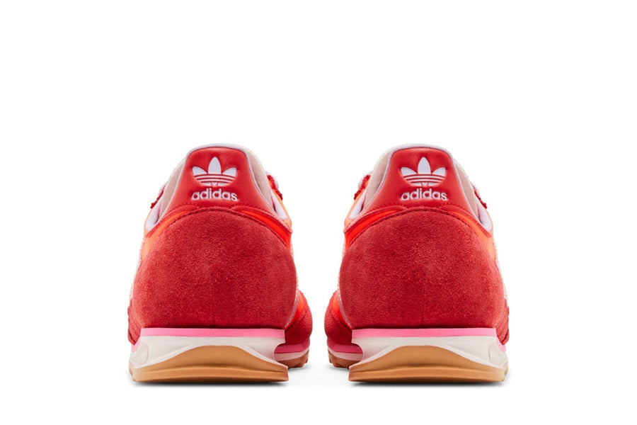 Vista superior do Adidas adidas SL 72 Og Solar Red Lavander mostrando abertura, lingueta e cadarços