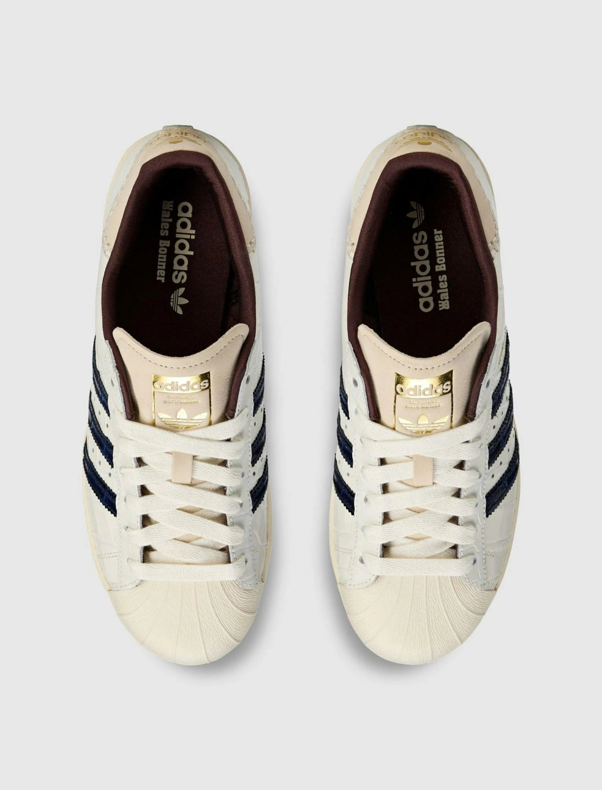 Tênis Adidas Superstar x Wales Bonner Croc Wonder White Branco