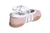 Vista frontal do Adidas Adidas Taekwondo Mei Ballet Clear Pink Gum mostrando biqueira e costuras