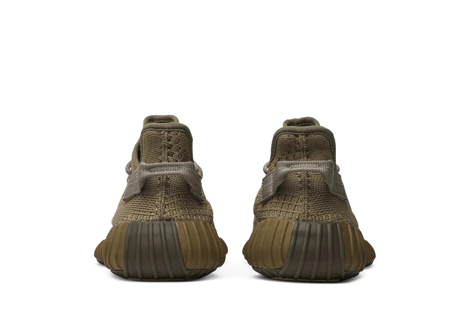 Tênis Adidas Yeezy Boost 350 V2 Earth Marrom com visual de terra e sola texturizada