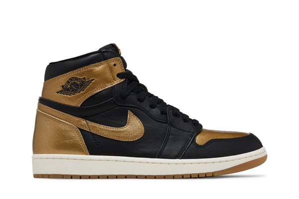 Jordan Nike Air Jordan 1 High Og Black Metallic Gold tênis em preto original na LK Sneakers