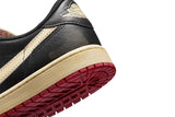 Vista em detalhe do Jordan Nike Air Jordan 1 Low OG x Nigel Sylvester Better With Time mostrando textura do material e acabamento