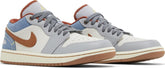 Tênis Air Jordan 1 Low Phantom Denim Cinza - LK Sneakers