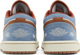 Vista superior do Jordan Nike Air Jordan 1 Low Phantom Denim mostrando abertura, lingueta e cadarços