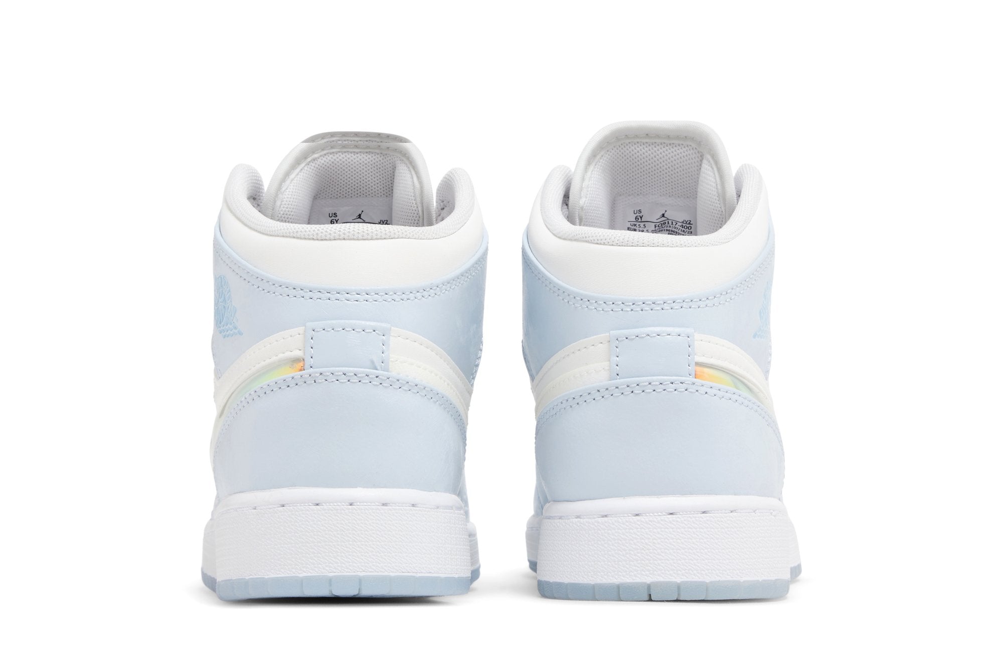 Tênis Air Jordan 1 Mid Glitter Swoosh Azul - LK Sneakers