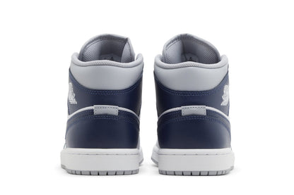 Tênis Air Jordan 1 Mid Wolf Grey Midnight Navy Cinza - Jordan - DQ8426104