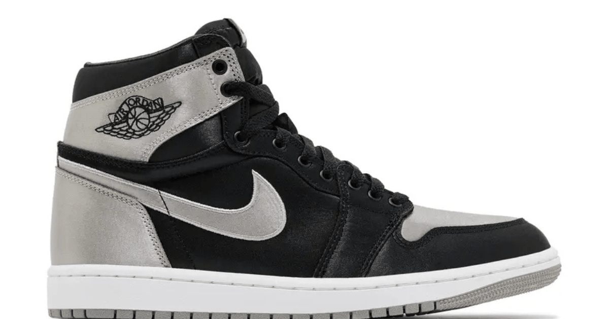 Tênis Nike Air Jordan 1 Retro High OG 'Satin Shadow' Prateado por
