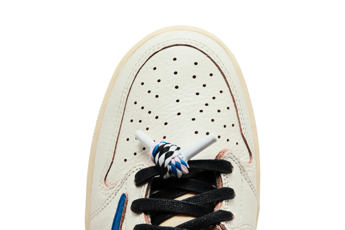 Tênis Air Jordan 1 x Travis Scott Retro Low OG SP Nike Sail Military Blue Couro - Jordan - DM7866 104