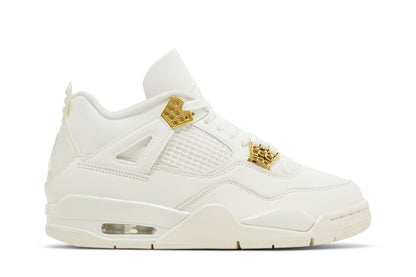 Tênis Air Jordan 4 Retro Metallic Gold Branco - LK Sneakers - AQ9129 - 170