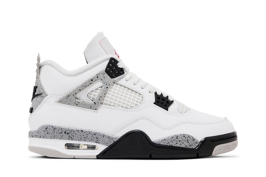 Jordan Nike Air Jordan 4 Retro OG Nike White Cement Couro tênis em branco original na LK Sneakers