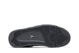 Vista traseira do Jordan Nike Air Jordan 4 Retro SE Paris We Cement mostrando calcanheira e detalhes do solado