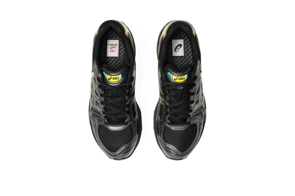 Tênis Asics Gel-Kayano 14 x Senna Black Gold Preto | LK Sneakers