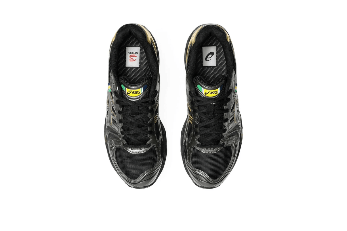 Tênis Asics Gel-Kayano 14 x Senna Black Gold Preto | LK Sneakers