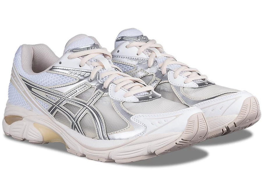 Vista traseira do Asics Asics GT-2160 x Above the Clouds White Pure Silver mostrando calcanheira e detalhes do solado