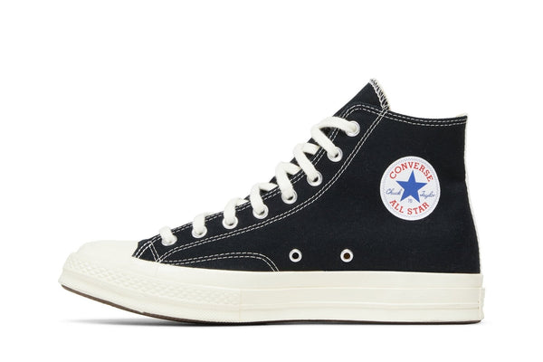 Tênis Converse Chuck 70 High x Comme des Garçons PLAY Preto