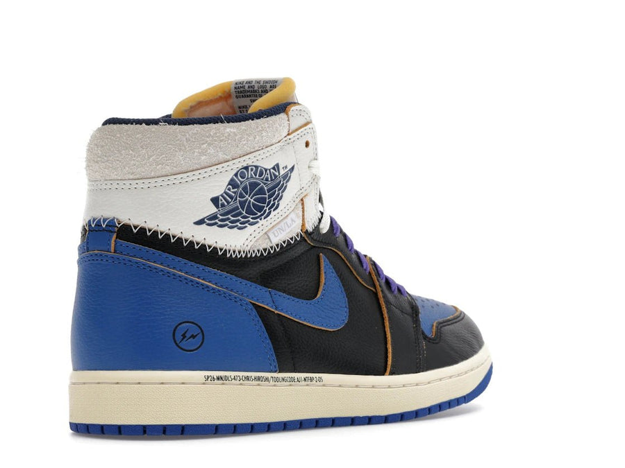 Tênis Jordan 1 Retro High OG SP Fragment x Union LA Sport Royal