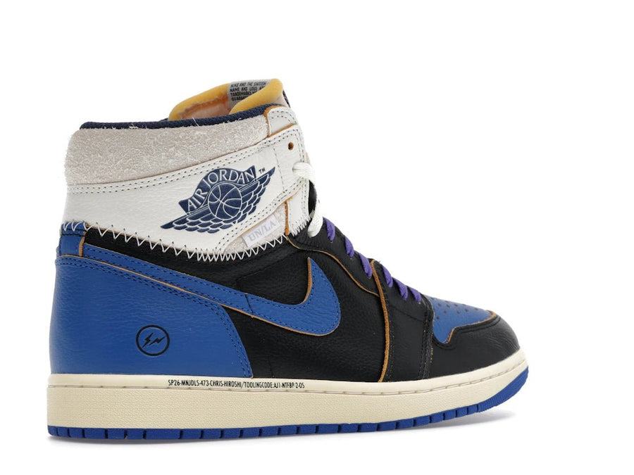 Tênis Jordan 1 Retro High OG SP Fragment x Union LA Sport Royal