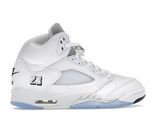 Tênis Jordan 5 Retro White Metallic (2026) Metalizado