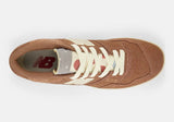 Vista traseira do New Balance New Balance 550 Sashiko Pack Pecan mostrando calcanheira e detalhes do solado