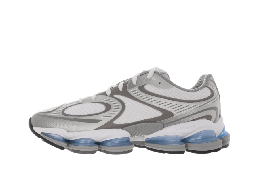 Vista lateral do New Balance New Balance Abzorb 2000 Stillwater Blue mostrando design do cabedal e logo da marca