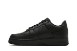 Vista lateral do Nike Nike Air Force 1 Low x Supreme Black mostrando design do cabedal e logo da marca