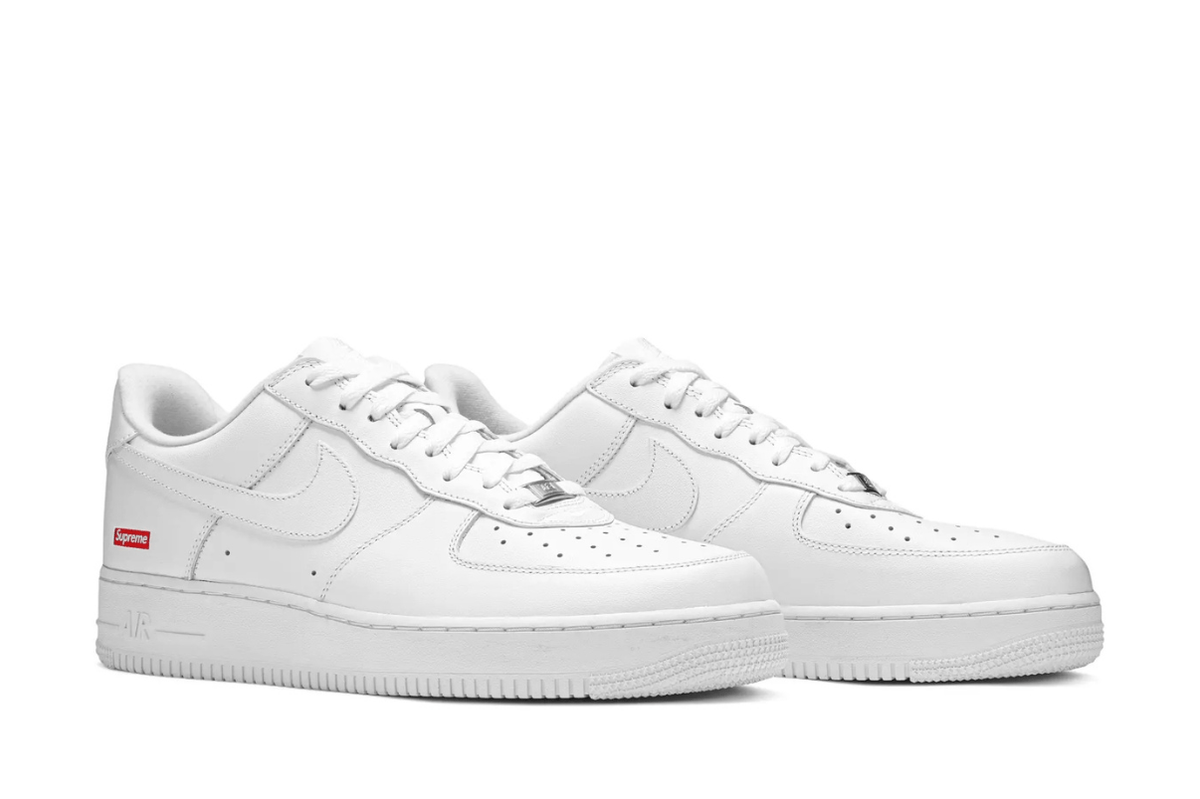Supreme Air Force 1 ホワイト Tênis Nike Air Force 1 Low x Supreme White Branco por R$ 2.999,99