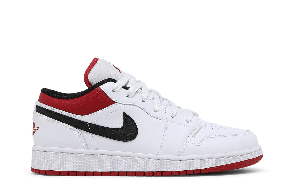 Tênis Nike Air Jordan 1 Low White University Red Branco