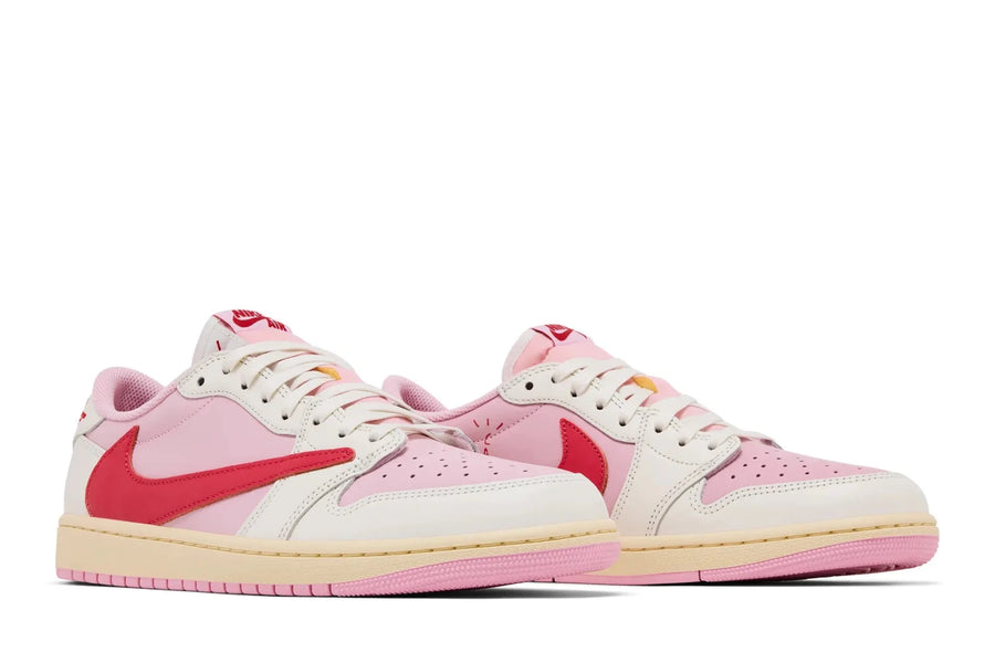 スニーカー Travis Scott Nike PS Jordan 1 Low Pink Tênis Nike Air Jordan 1 Retro Low OG SP Travis Scott Sail Tropical