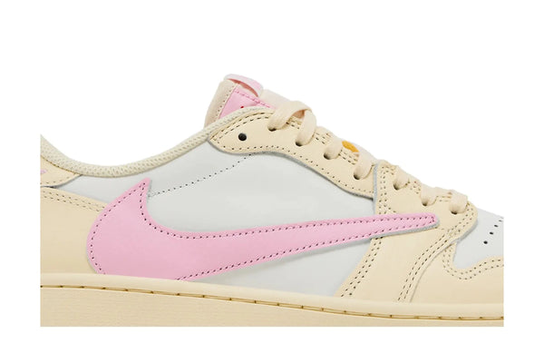 Tênis Nike Air Jordan 1 Retro Low OG SP Travis Scott Shy Pink Bege