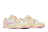 Tênis Nike Air Jordan 1 Retro Low OG SP Travis Scott Shy Pink Bege