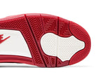 Vista superior do Jordan Nike Air Jordan 4 Retro OG SP Brick By Brick Camurça Firewood mostrando abertura, lingueta e cadarços